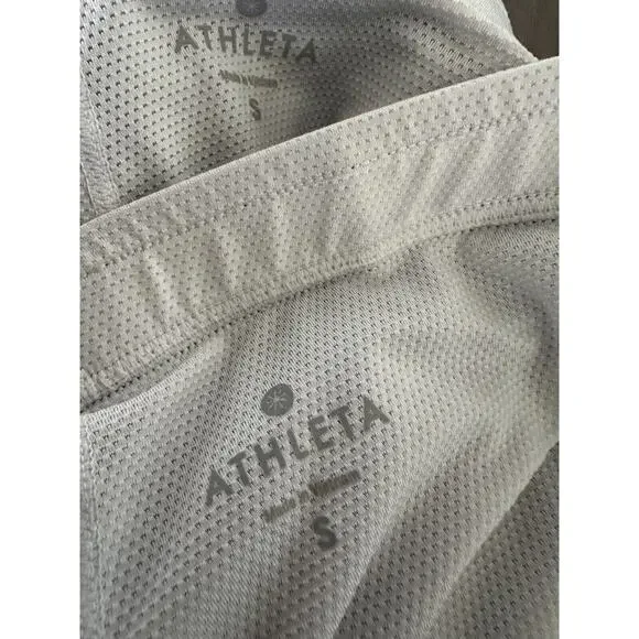 2 Athleta Take Two Running Shorts Double Layered Lined Women's Small Gray Black - Picture 7 of 9